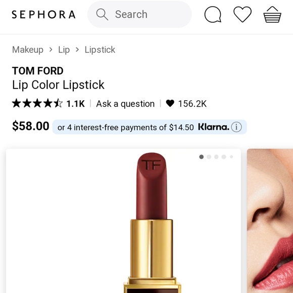 NIB New Tom Ford Rouge a Levres Satin Matte Red Lipstick Lip Color - Picture 5 of 5